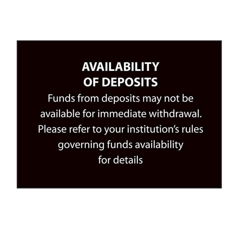 Deposit Availability